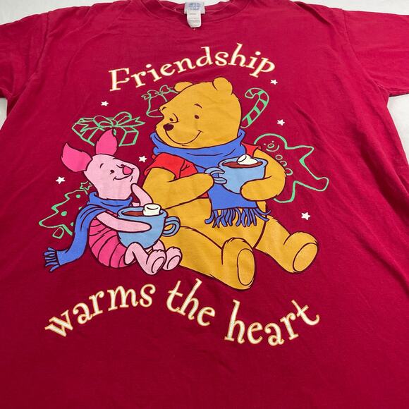 VTG Winnie the Pooh Christmas Holiday Red Nightgown Tunic, One Size Fits Most - Picture 2 of 5